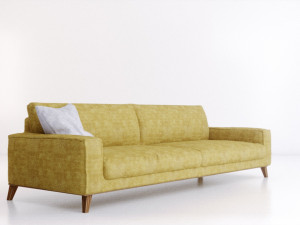 3 seats retro sofa Model 3D