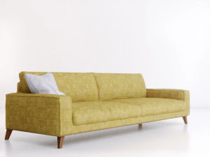 3 seats retro sofa 3D Model