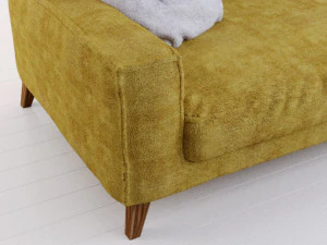 3 seats retro sofa 3D Model