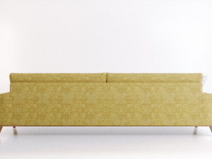 3 seats retro sofa Model 3D