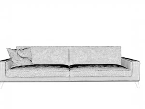 3 seats retro sofa 3D Model