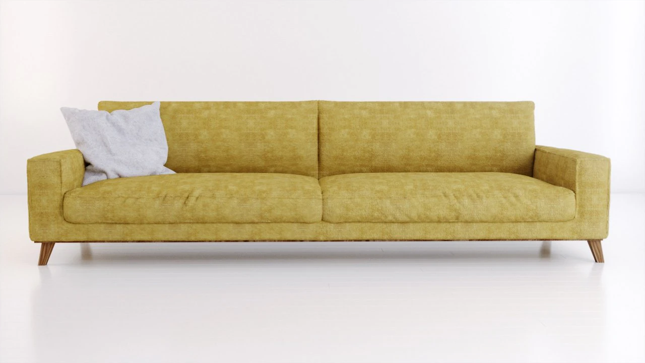 3 seats retro sofa 3D Model .c4d .max .obj .3ds .fbx .stl .blend