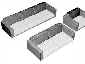 modern sofas denique 3D Model
