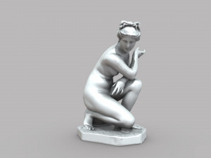 Greek woman statue 3D Model