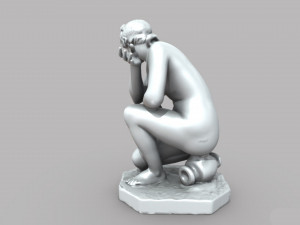Greek woman statue 3D मॉडल