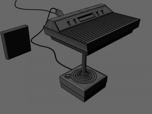 atari 2600 4-switch low-poly Model 3D