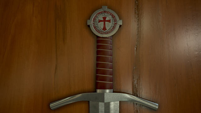 accolade sword of the knights templar 3D Model .c4d .max .obj .3ds .fbx .stl .blend 