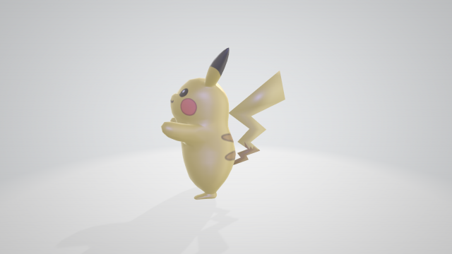 pikachu 3Dモデル .c4d .max .obj .3ds .fbx .stl .blend 