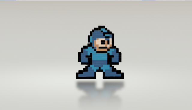 megaman pixelpals 3D 모델 .c4d .max .obj .3ds .fbx .stl .blend 
