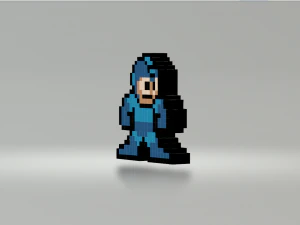 megaman pixelpals Modelo 3D