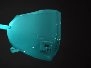 surgical mask - n95 medical face mask modelo 3d 2x1 3D Model