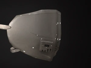 surgical mask - n95 medical face mask modelo 3d 2x1 3D Model