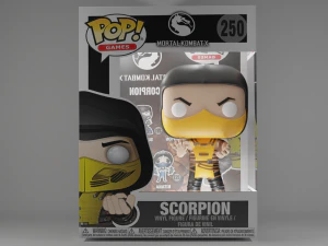 Funko Pop Escorpi&oacute;n Mortal Kombat 250 Modelo 3D