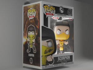 Funko Pop Scorpion Mortal Kombat 250 Modello 3D