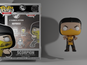 Funko Pop Scorpion Mortal Kombat 250 Modello 3D
