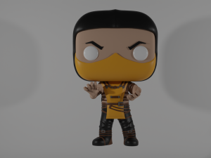 Funko Pop Scorpion Mortal Kombat 250 Modello 3D