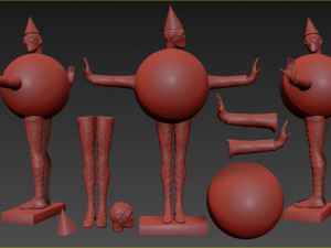 bauhaus sphere woman 3D-Druckmodell