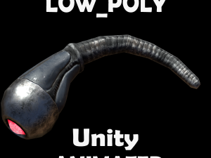 worm low-poly game ready 3Dモデル