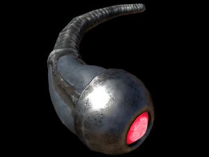 worm low-poly game ready 3D Model
