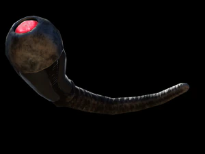 worm low-poly game ready 3D Model