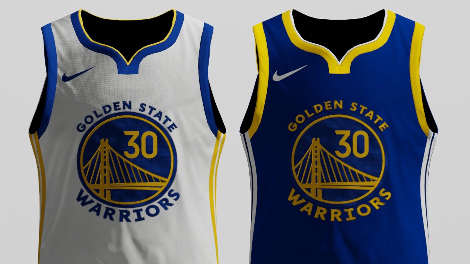 Jersey Golden State Warriors 3D Model .c4d .max .obj .3ds .fbx .stl .blend