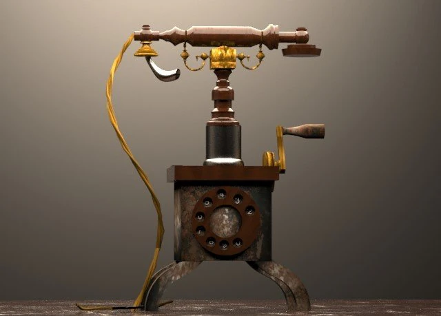 retro phone 3D Model .c4d .max .obj .3ds .fbx .stl .blend 