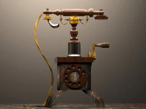 रेट्रो फ़ोन 3D मॉडल