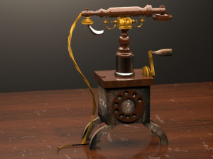 retro phone 3D मॉडल