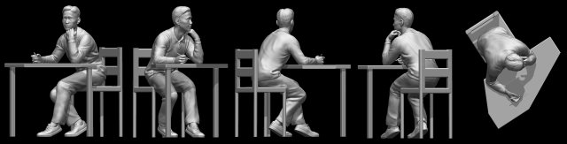 man 3D Print Model .c4d .max .obj .3ds .fbx .stl .blend