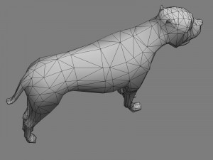 pitbull dog Model 3D