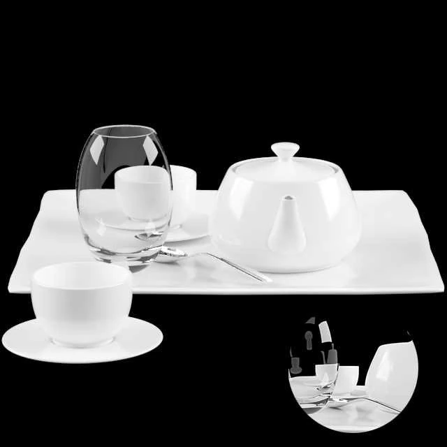 tea set 3D Model .c4d .max .obj .3ds .fbx .stl .blend 