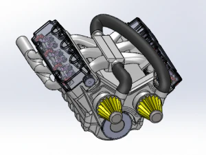 автомобільний двигун v6 3D Модель