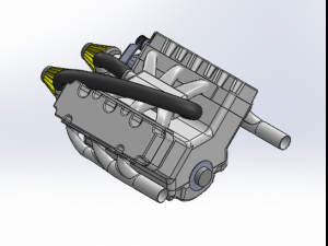 v6 car engine 3D-Modell