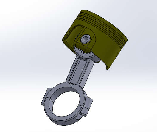 piston and connecting rod 3D Модель .c4d .max .obj .3ds .fbx .stl .blend 