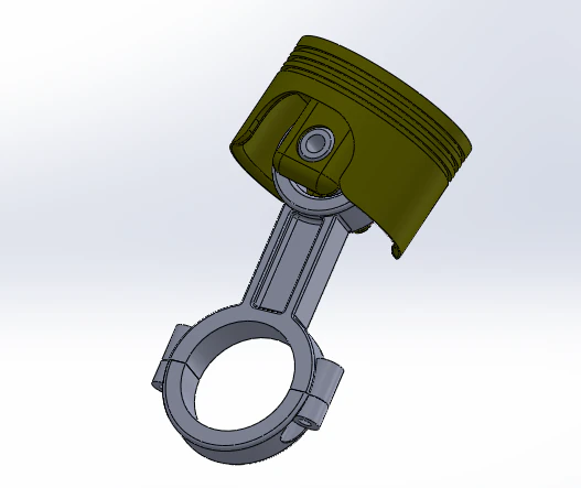 piston and connecting rod 3D Model .c4d .max .obj .3ds .fbx .stl .blend 