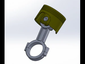 pistone e biella Modello 3D