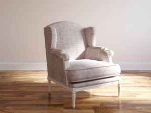 bergere jersey armchair 3D Model