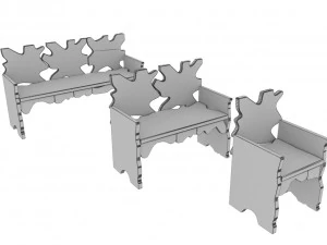 bench suar 3D Model