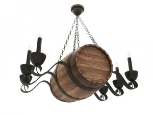 barrel lamp 3d 3D Model