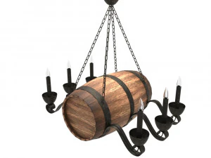 barrel lamp 3d 3D Model