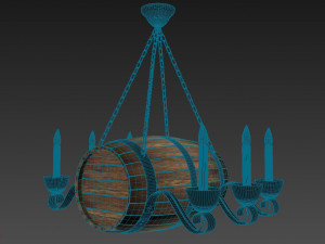 barrel lamp 3d 3D Модель