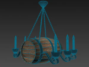 barrel lamp 3d 3D Model