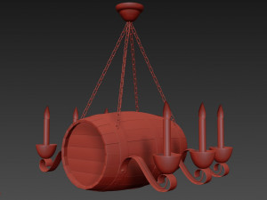 barrel lamp 3d 3D Модель