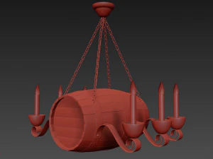 barrel lamp 3d 3D Model