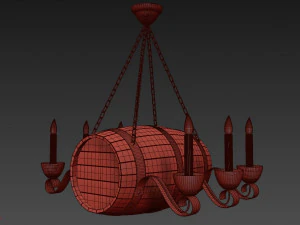 barrel lamp 3d 3D Model