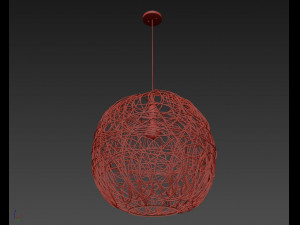 rattan lamp wicker Model 3D