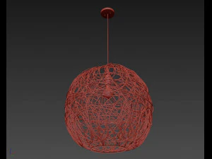 rattan lamp wicker 3D Model