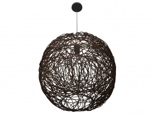 rattan lamp wicker Model 3D