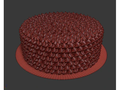 Tęczowe Ciasto Model 3D