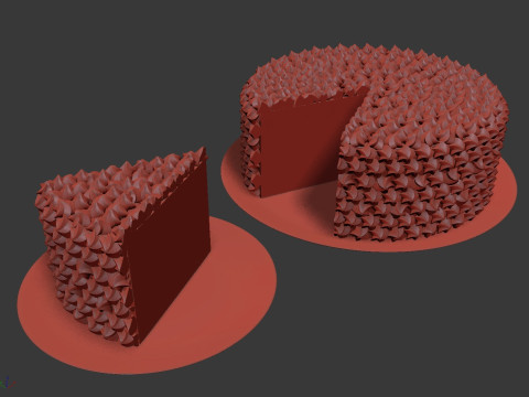 彩虹蛋糕切片 3D 模型